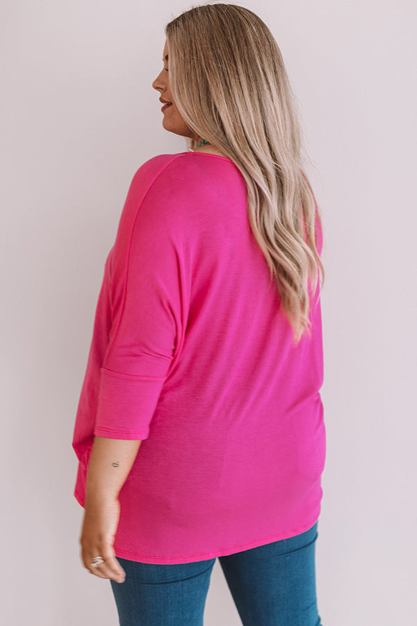 Better And Brighter Shift Top In Pink Curves-Beginning Fashion