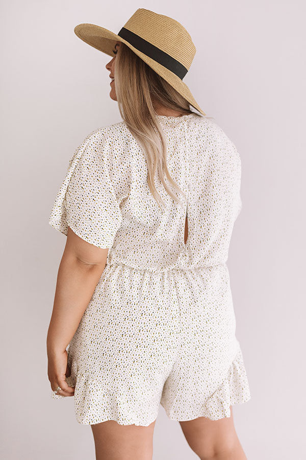 Cali Chick Romper In Cream Curves-Beginning Fashion