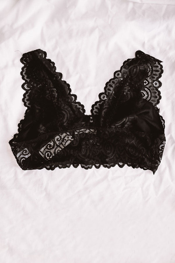 Babe Next Door Lace Bralette in Black Curves-Beginning Fashion