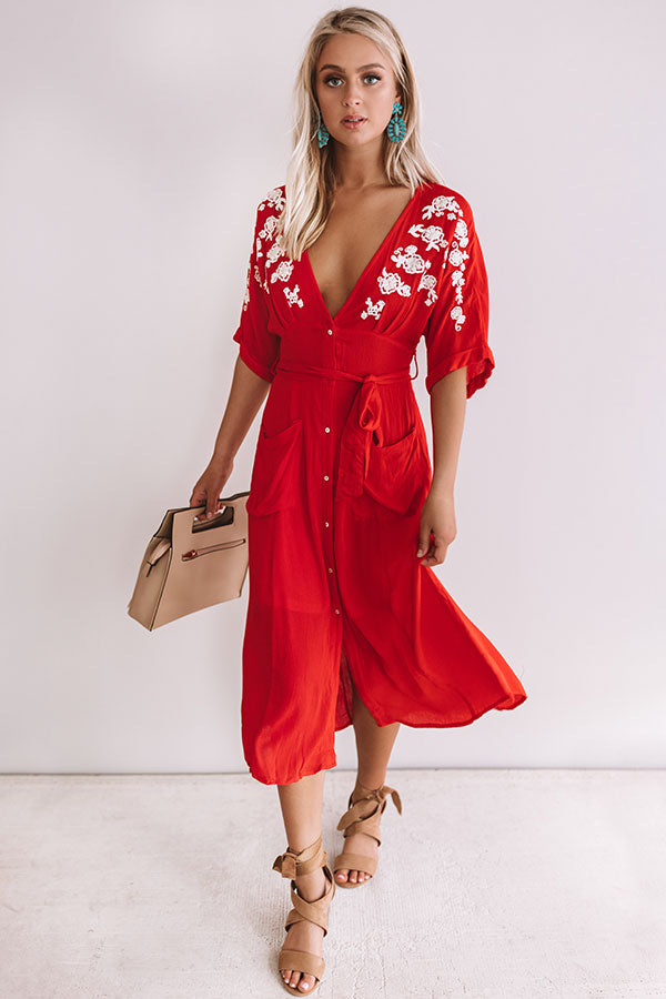 Beachside Brunch Embroidered Midi-Beginning Fashion