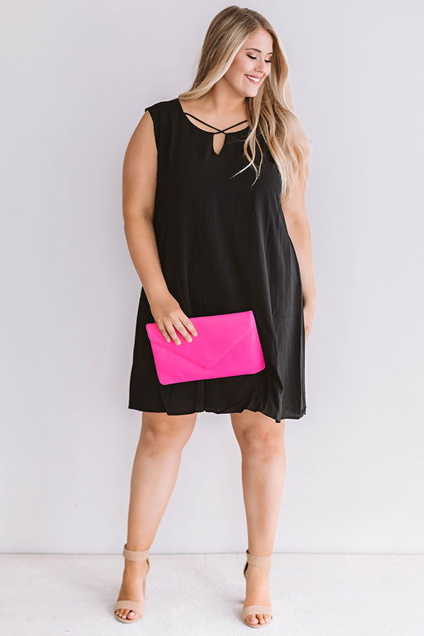 Dinner With A View Shift Dress in Black Curves-Beginning Fashion