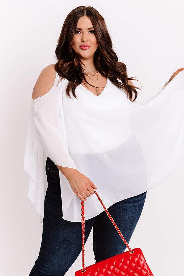 Call Me Chic Bodysuit In White  Curves-Beginning Fashion