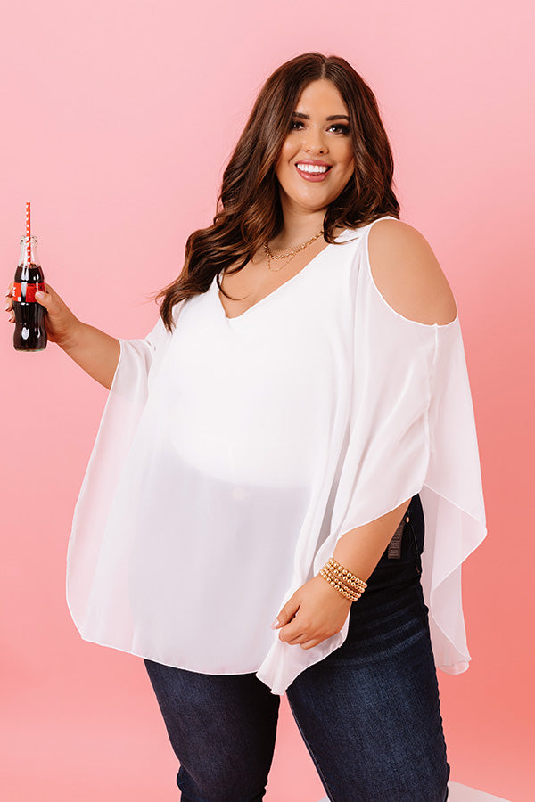Call Me Chic Bodysuit In White  Curves-Beginning Fashion