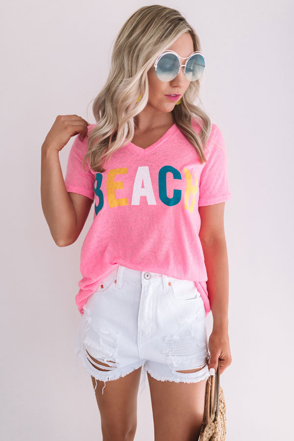 Beach Vibes Shift Tee-Beginning Fashion