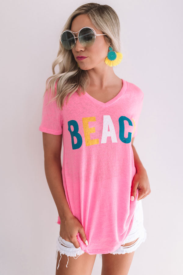 Beach Vibes Shift Tee-Beginning Fashion