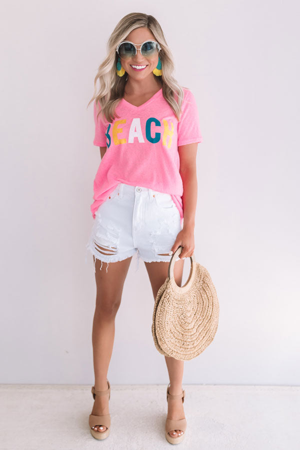 Beach Vibes Shift Tee-Beginning Fashion