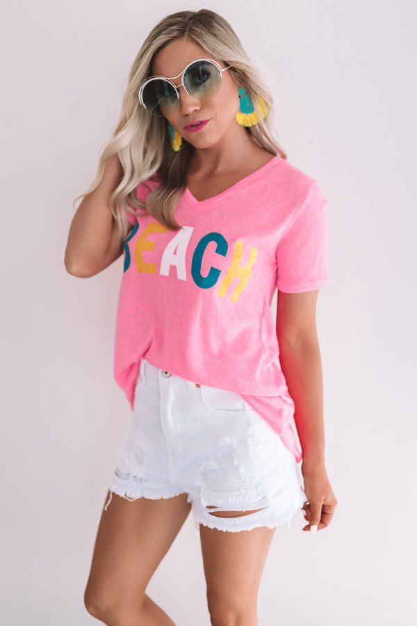 Beach Vibes Shift Tee-Beginning Fashion