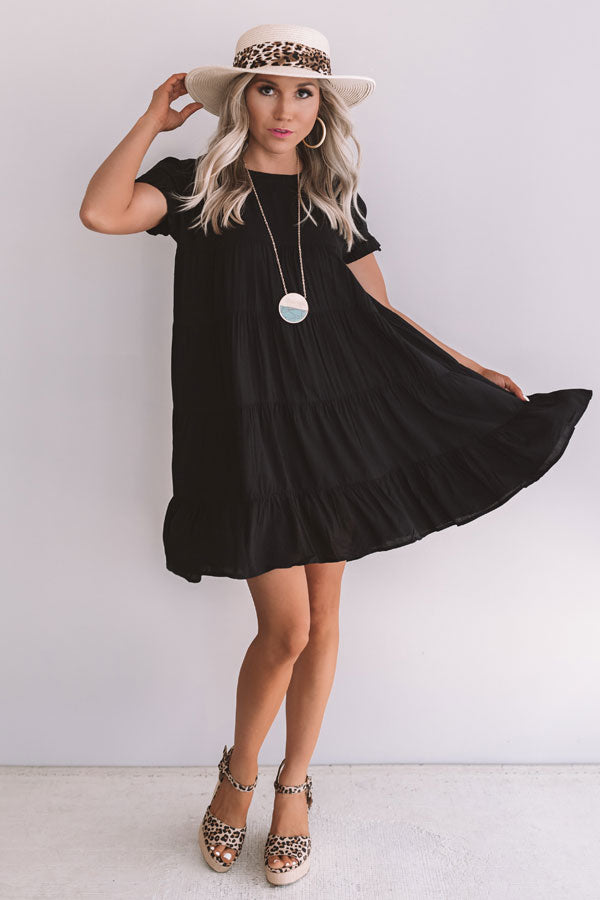Beyond Basic Babydoll Dress in Black-Beginning Fashion