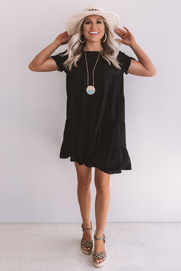 Beyond Basic Babydoll Dress in Black-Beginning Fashion