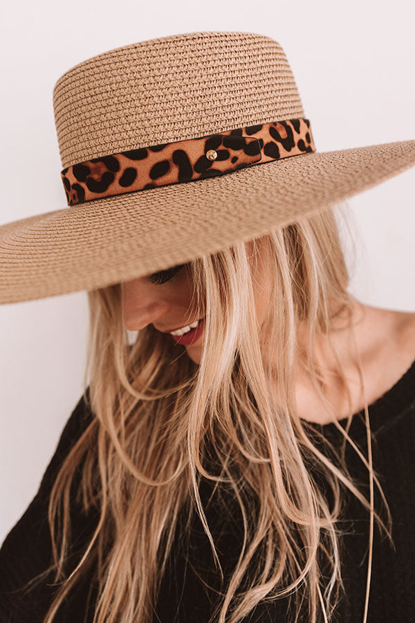 Barcelona On My Mind Leopard Hat In Tan-Beginning Fashion