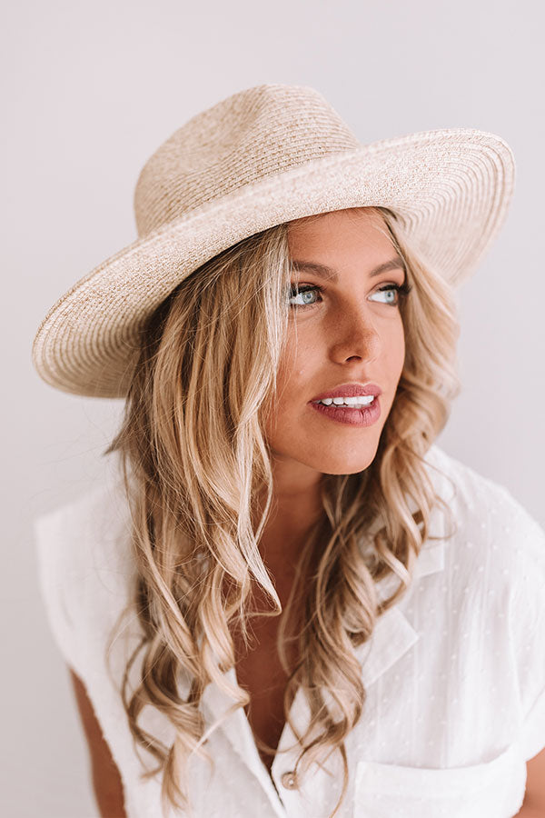 Fade The Sun Raffia Hat In Light Natural-Beginning Fashion