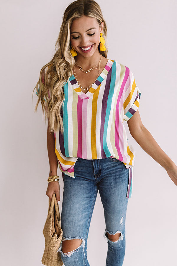 Bellinis With Besties Stripe Shift Top-Beginning Fashion