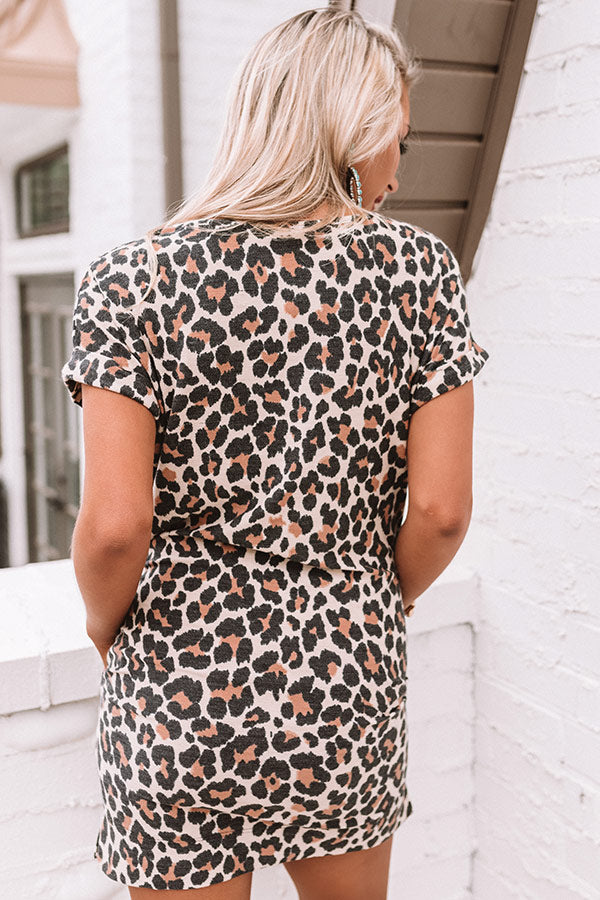 First Sparks Leopard Shift Dress-Beginning Fashion