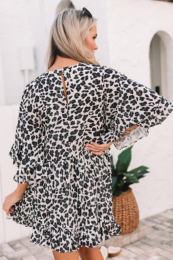 Back To Glam Leopard Shift Dress-Beginning Fashion