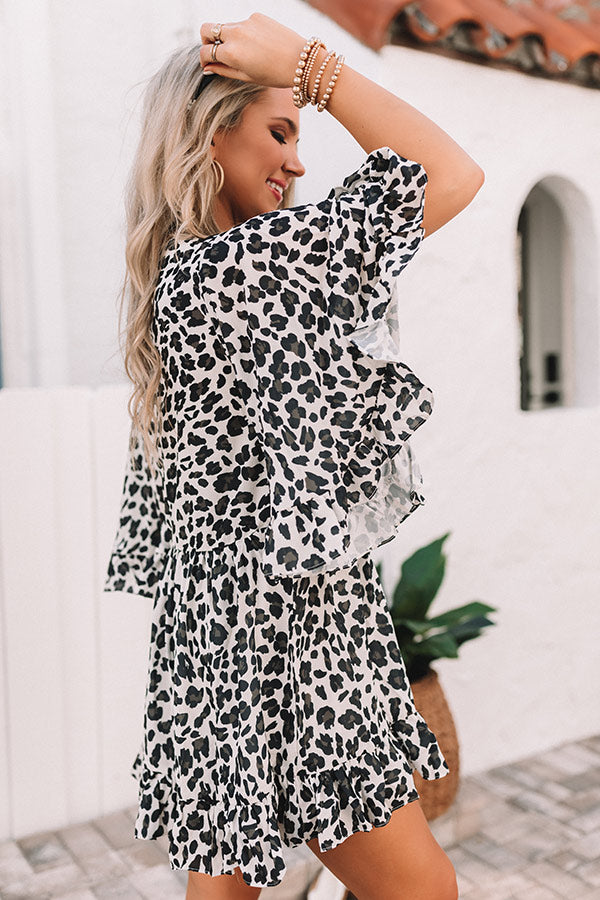Back To Glam Leopard Shift Dress-Beginning Fashion
