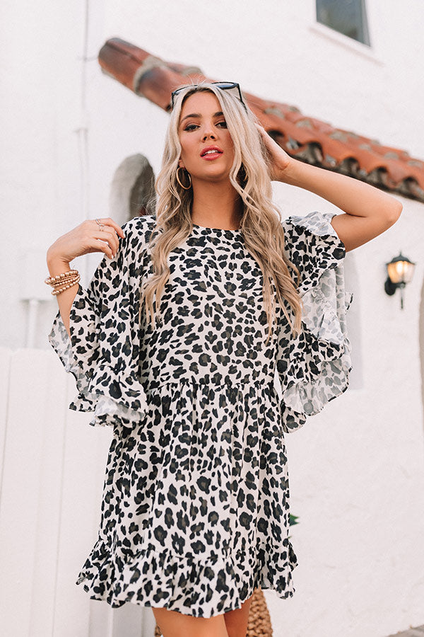 Back To Glam Leopard Shift Dress-Beginning Fashion