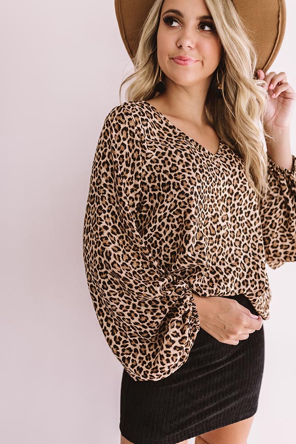 Cabin Hideaway Leopard Shift Top-Beginning Fashion