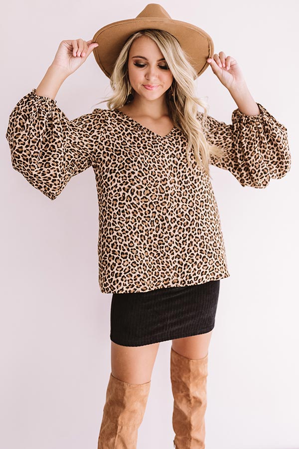 Cabin Hideaway Leopard Shift Top-Beginning Fashion
