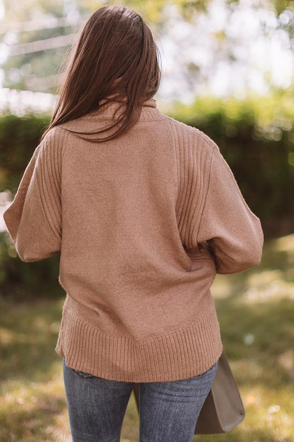 Around The Bonfire Shift Sweater In Mocha-Beginning Fashion
