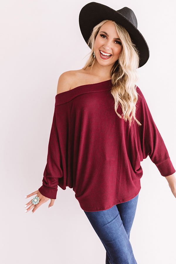 Autumn's Arrival Shift Top In Wine-Beginning Fashion