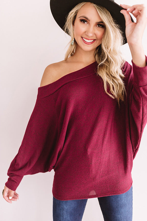 Autumn's Arrival Shift Top In Wine-Beginning Fashion