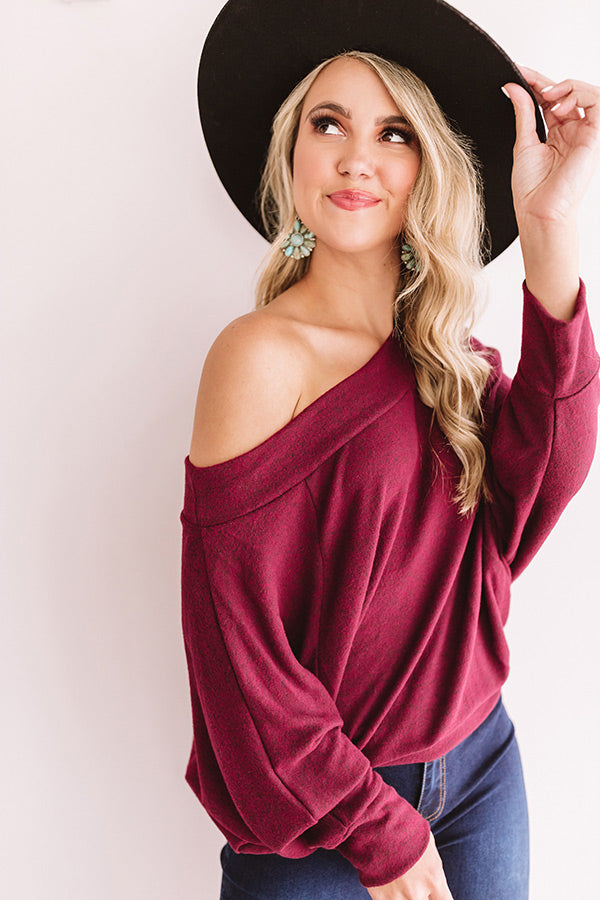 Autumn's Arrival Shift Top In Wine-Beginning Fashion