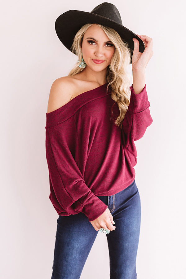 Autumn's Arrival Shift Top In Wine-Beginning Fashion