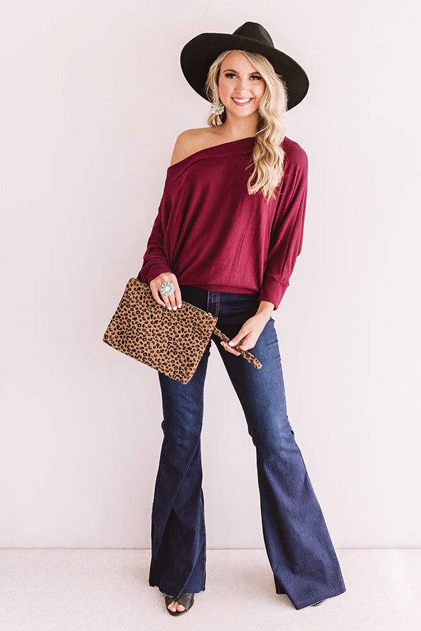 Autumn's Arrival Shift Top In Wine-Beginning Fashion