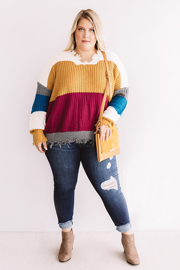 Cabinside Cuddles Knit Sweater In Ivory Curves-Beginning Fashion
