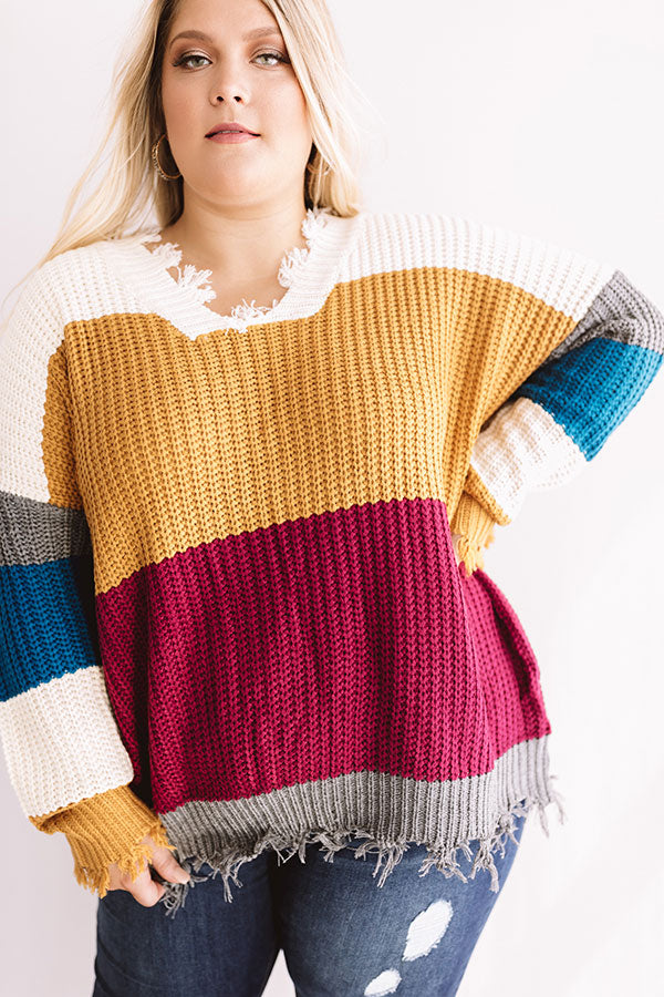 Cabinside Cuddles Knit Sweater In Ivory Curves-Beginning Fashion