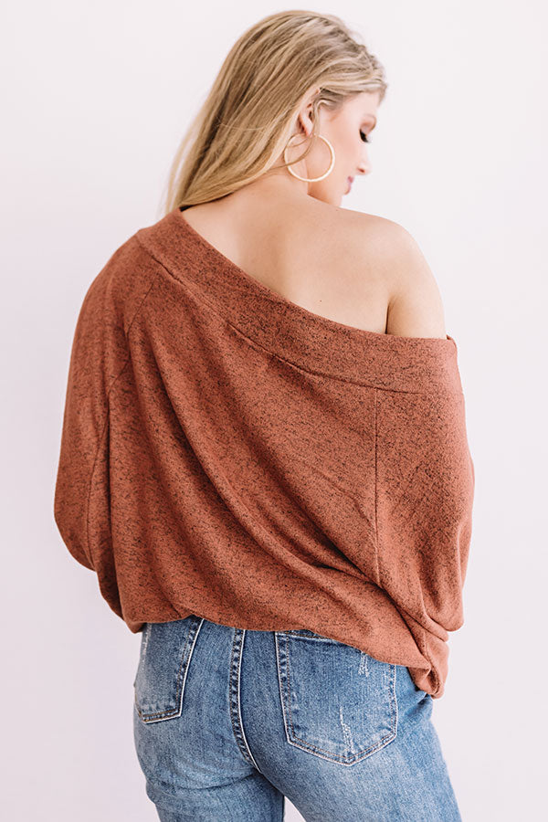 Autumn's Arrival Shift Top In Rust-Beginning Fashion