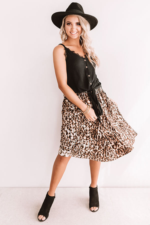 Get It Going Front Tie Tank in Black-Beginning Fashion