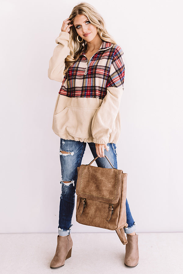 Cuddle Me Closer Fleece Pullover-Beginning Fashion