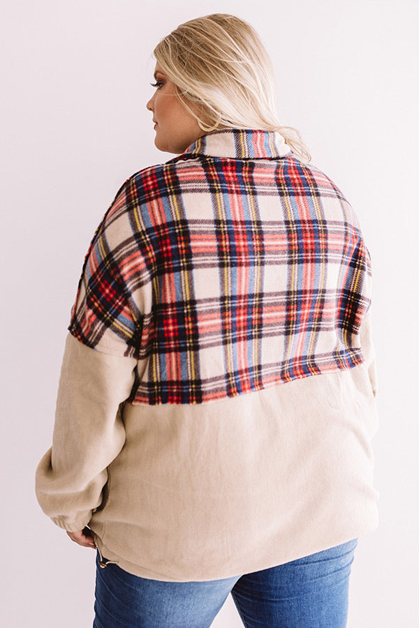 Cuddle Me Closer Fleece Pullover Curves-Beginning Fashion