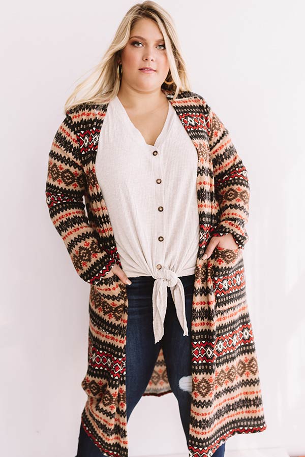 Falling For Fall Cardigan  Curves-Beginning Fashion
