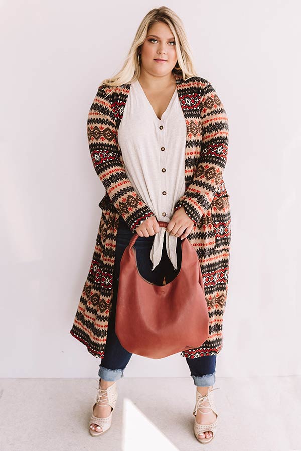 Falling For Fall Cardigan  Curves-Beginning Fashion