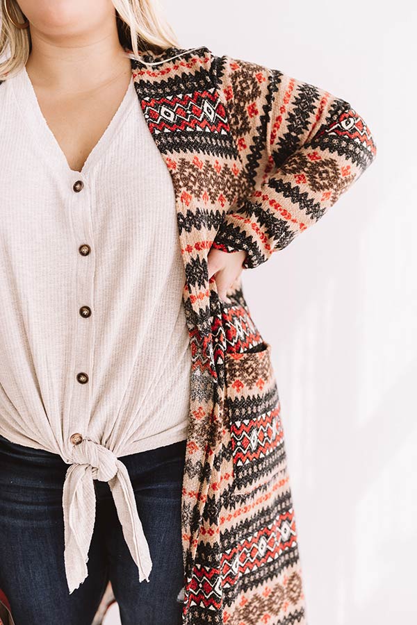 Falling For Fall Cardigan  Curves-Beginning Fashion