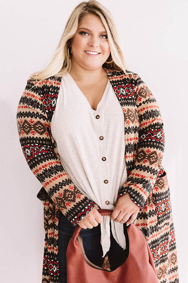 Falling For Fall Cardigan  Curves-Beginning Fashion