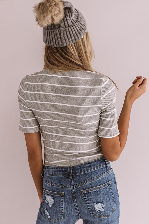 Belles And Whistles Stripe Bodysuit-Beginning Fashion