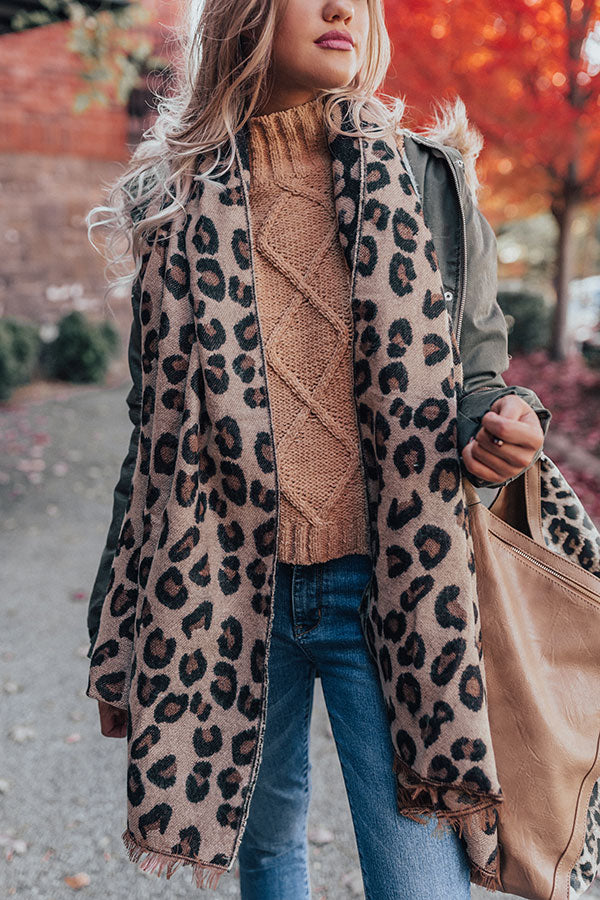 Beautiful Ambition Leopard Scarf in Beige-Beginning Fashion