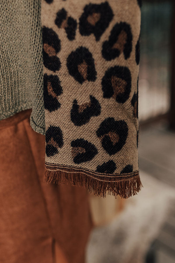 Beautiful Ambition Leopard Scarf in Beige-Beginning Fashion