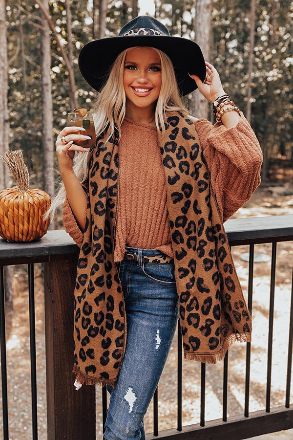 Beautiful Ambition Leopard Scarf in Camel-Beginning Fashion