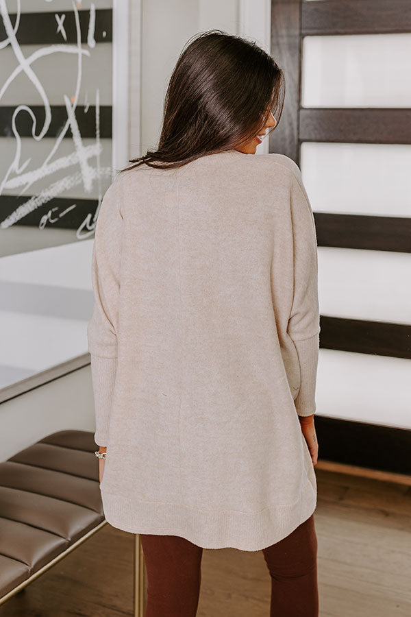 Call Me Cutie Shift Sweater in Beige-Beginning Fashion