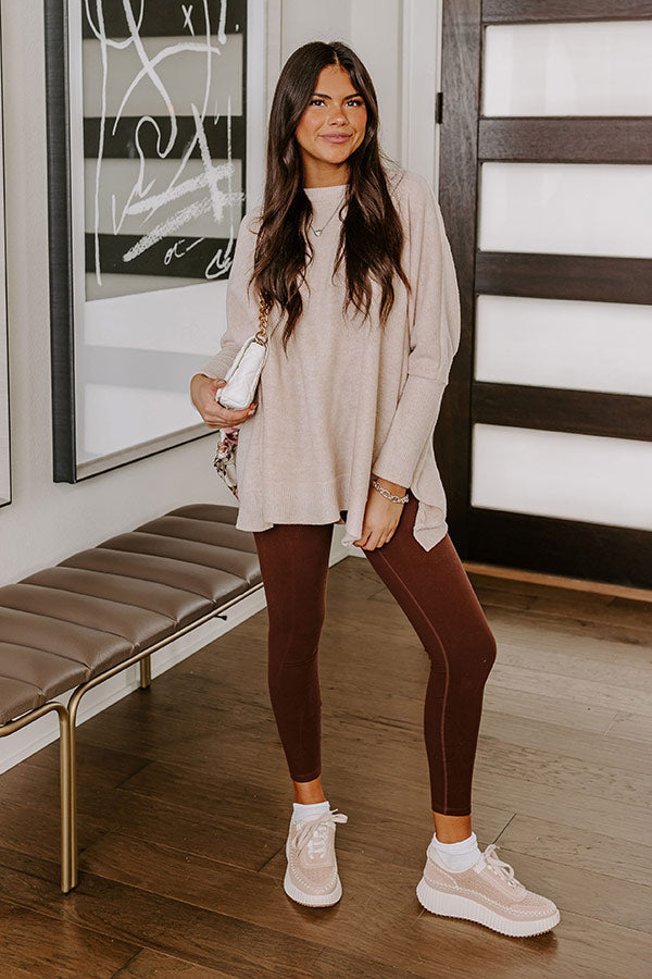 Call Me Cutie Shift Sweater in Beige-Beginning Fashion