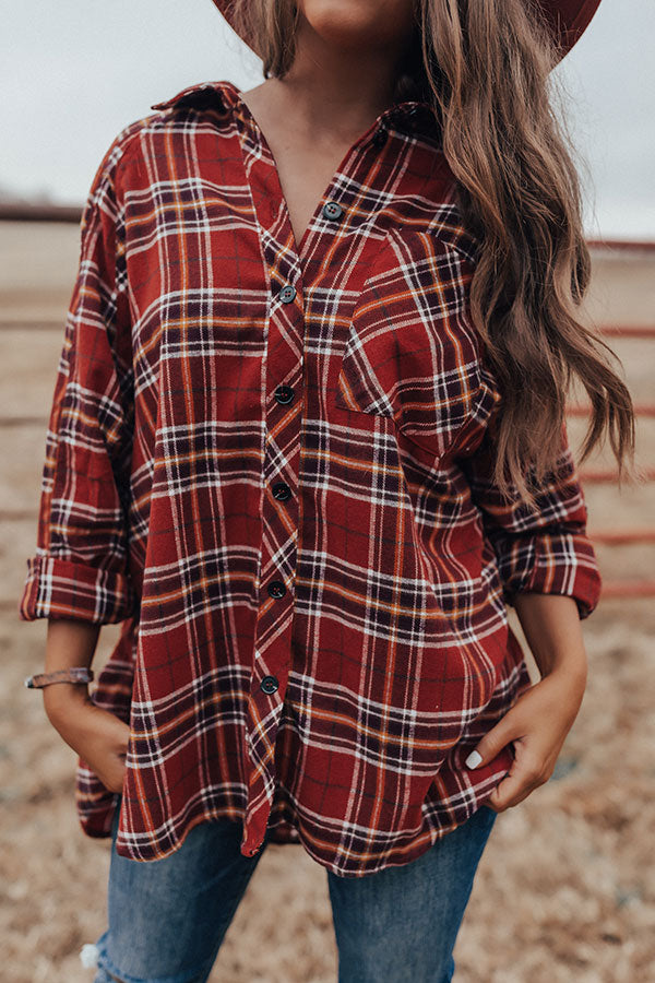 Breckenridge Brunch Plaid Shift Top-Beginning Fashion