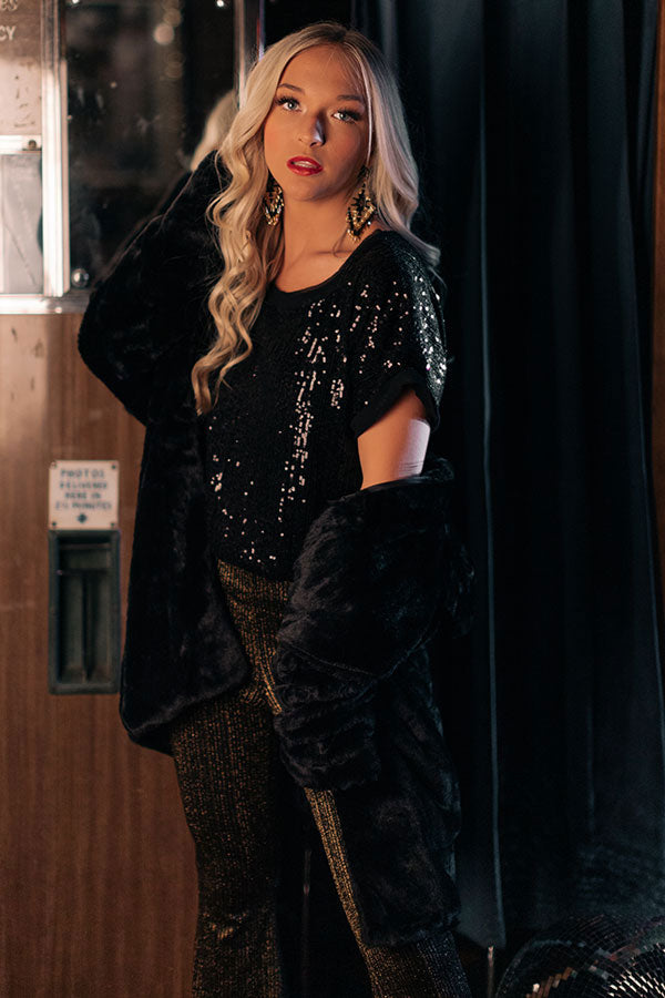 Below Zero Plush Coat In Black-Beginning Fashion