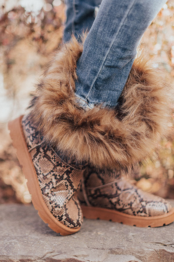 Getting Creative Snake Print Boot-Beginning Fashion