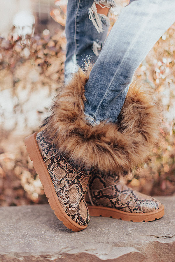 Getting Creative Snake Print Boot-Beginning Fashion