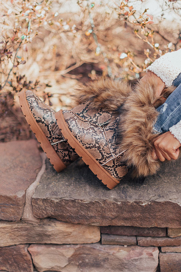 Getting Creative Snake Print Boot-Beginning Fashion