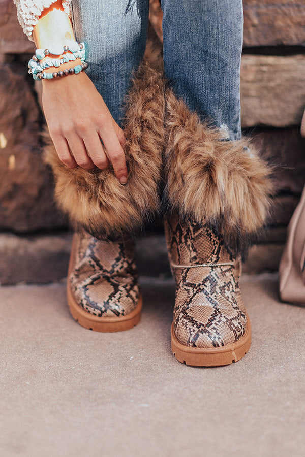 Getting Creative Snake Print Boot-Beginning Fashion